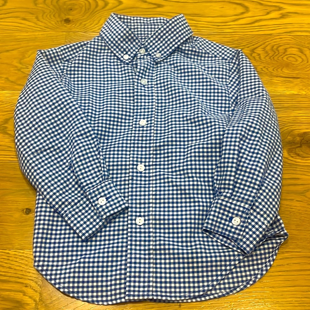 Sz 3-4 Kelly’s Kids blue gingham button down